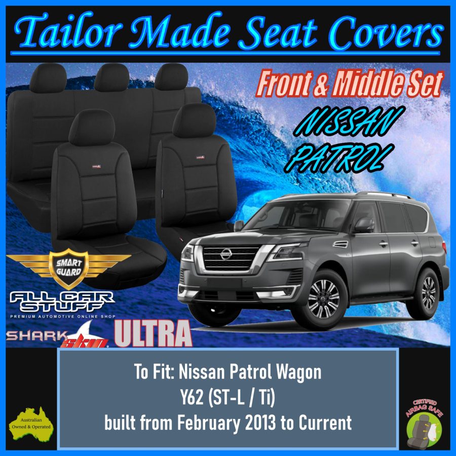 SharkSkin ULTRA Neoprene Seat Covers for Nissan Patrol Y62: 02/2013 to Current