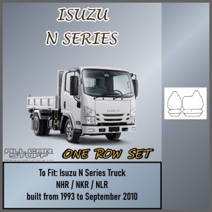 Waterproof Grey Canvas Seat Covers for Isuzu NHR/NKR/NLR Truck: 1993 to 09/2010