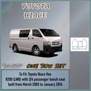 Tailor Made Canvas Seat Covers for Toyota Hiace LWB Van: from 03/2005 to 01/2014
