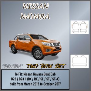 SharkSkin Neoprene Seat Covers for Nissan Navara D23 (NP300): 03/2015 to 10/2017