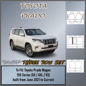 SharkSkin Neoprene Seat Covers for Toyota Prado 150 GX/GXL/VX: 06/2021 - Current