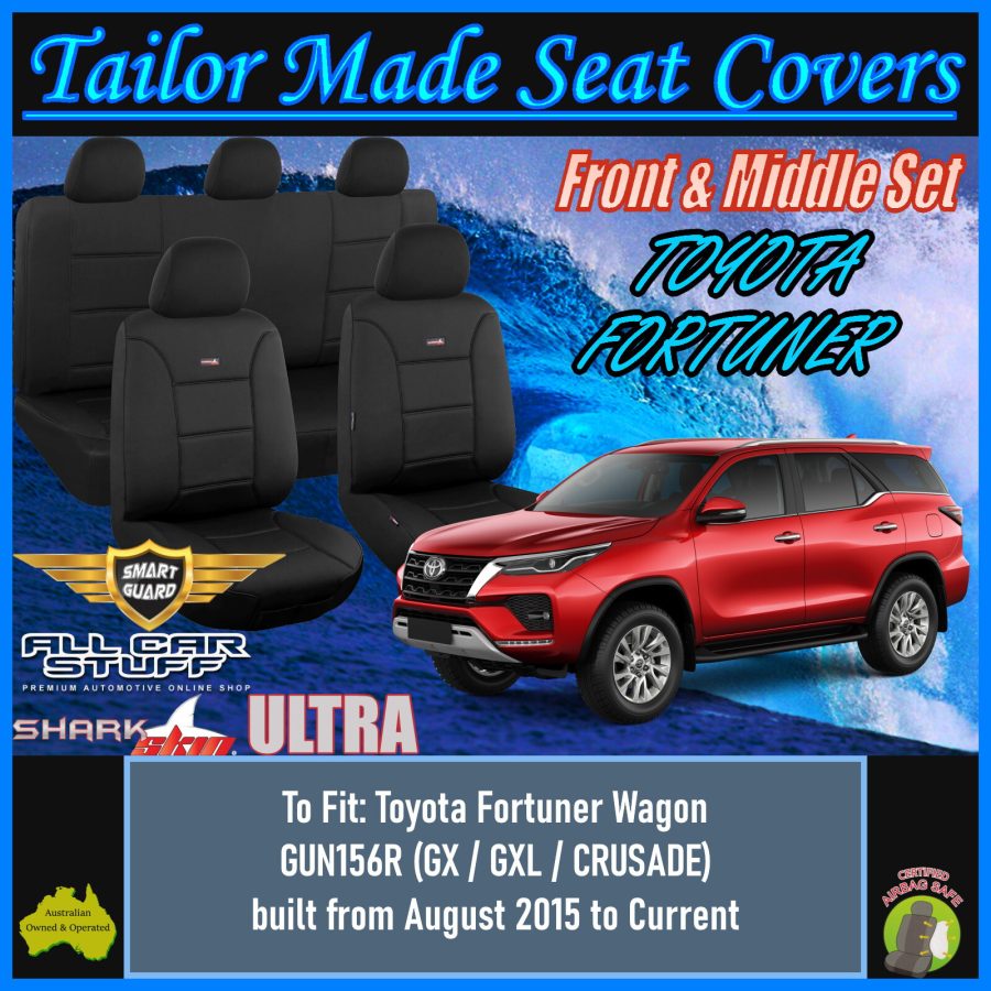 SharkSkin ULTRA Neoprene Seat Covers for Toyota Fortuner: from 08/2015 - Current
