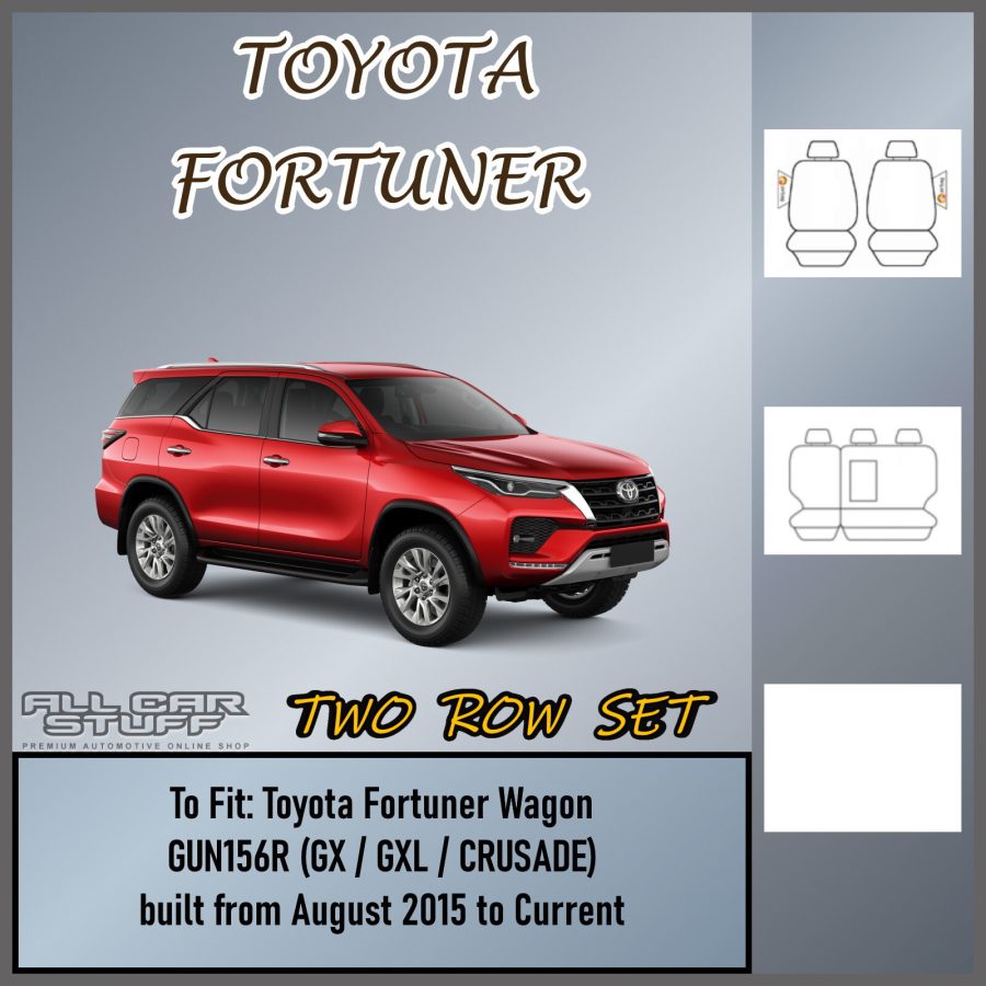 SharkSkin ULTRA Neoprene Seat Covers for Toyota Fortuner: from 08/2015 - Current