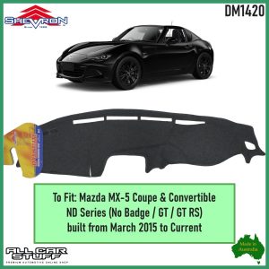 Grey Dash Mat for Mazda MX-5 (MX5) ND Series: from 03/2015 to Current (DM1420)