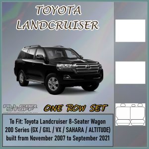 Canvas Rear (3rd) Row Seat Covers for Toyota Landcruiser 200: 11/2007 to 09/2021