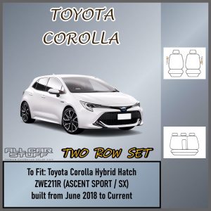 Sharkskin Neoprene Seat Covers for Toyota Corolla Hybrid Hatch 06/2018 - Current