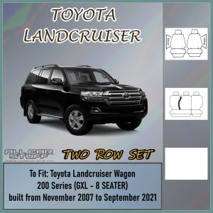 Full Neoprene Front & Middle Seat Covers for Toyota Landcruiser (GXL) 200 Series