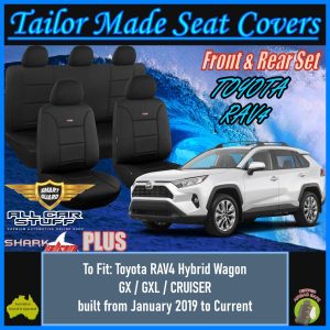 SharkSkin Plus Seat Covers for Toyota RAV4 (RAV-4) Hybrid: 01/2019 to Current