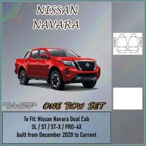 Neoprene Front Seat Covers for Nissan Navara D23 Dual Cab: 12/2020 to Current