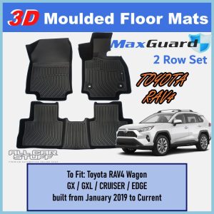 TPE 3D Moulded Floor Mats for Toyota RAV4 (RAV-4) Wagon: from 01/2019 to Current