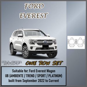 Esteem Grey Front Seat Covers for Ford Everest UB Wagon: from 09/2022 to Current