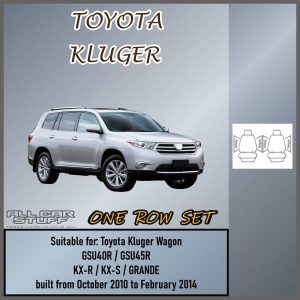 Esteem Grey Front Seat Covers suitable for Toyota Kluger: 10/2010 to 02/2014