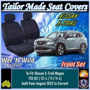 Neoprene Front Seat Covers for Nissan X-Trail XTrail T33: from 08/2022 - Current