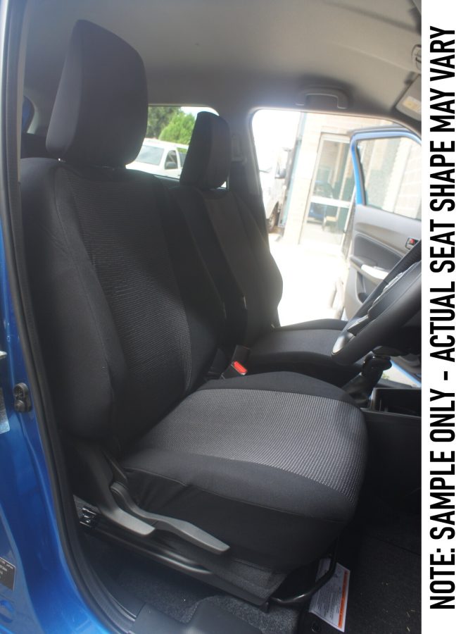 Premium Black Seat Covers for Toyota Hilux: SR/SR5 Double Cab: 03/2005 - 06/2015