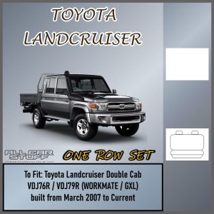 Challenger Grey Canvas Rear Seat Covers for Toyota Landcruiser 70 Dual Cab Ute