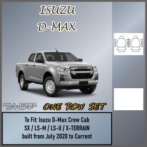 Full Canvas Front Seat Covers for Isuzu D-MAX (DMAX) Crew Cab: 07/2020 - Current