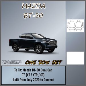 Full Canvas Front Seat Covers for Mazda BT-50 (BT50) Dual Cab: 07/2020 - Current