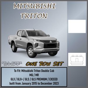 Full Canvas Rear Seat Cover for Mitsubishi Triton MQ/MR: from 01/2015 to 12/2023
