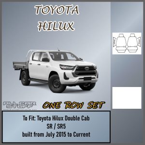 Full Canvas Front Seat Covers for Toyota Hilux Double Cab: 07/2015 to Current