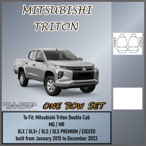 Full Canvas Front Seat Covers for Mitsubishi Triton MQ/MR: 01/2015 to 12/2023