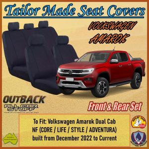 Canvas Seat Covers for Volkswagen (VW) Amarok NF Dual Cab: 12/2022 to Current