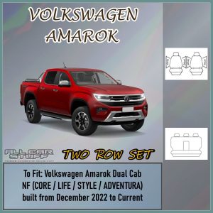 Canvas Seat Covers for Volkswagen (VW) Amarok NF Dual Cab: 12/2022 to Current