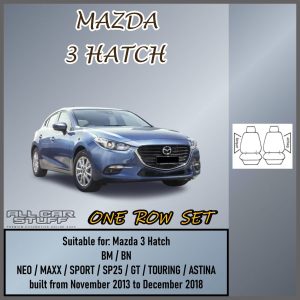 Esteem Grey Front Seat Covers to suit Mazda 3 Hatch BM/BN: 11/2013 to 12/2018