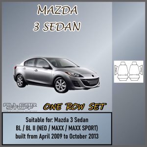 Esteem Grey Front Seat Covers suitable for Mazda 3 BL Sedan: 04/2009 to 10/2013