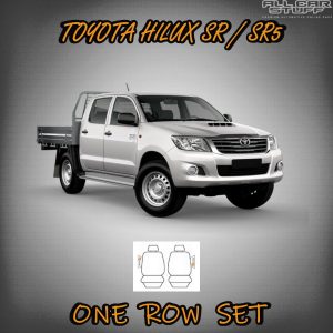 Heavy Duty 100% Canvas Front Seat Covers for Toyota Hilux SR/SR5 03/2005-06/2015