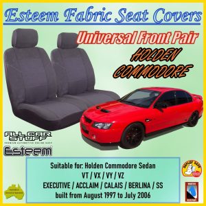 Esteem Grey Front Seat Covers suitable for Holden Commodore VT/VX/VY/VZ Sedan
