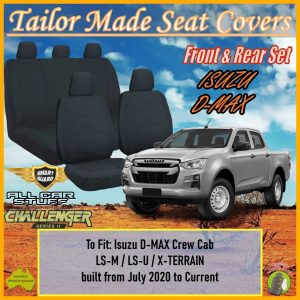 Full Canvas Seat Covers for Isuzu D-MAX (DMAX) Crew Cab: from 07/2020 to Current