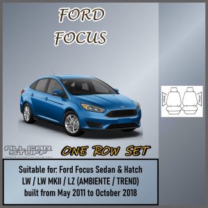 Esteem Grey Front Seat Covers to suit Ford Focus LW/LZ: from 05/2011 to 10/2018