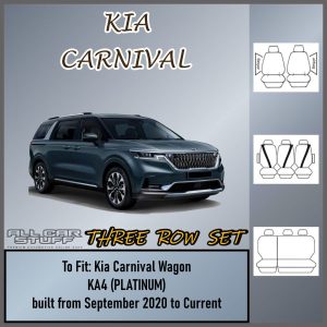 Premium Black Seat Covers for Kia Carnival KA4 Platinum: from 09/2020 to Current
