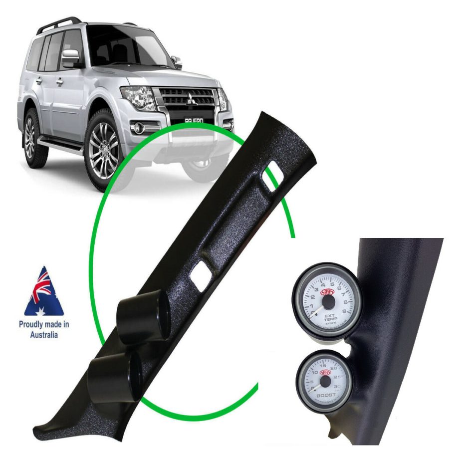Pillar Pod W/ Boost & Exhaust Temp Gauge SAAS Muscle for Pajero NS-NX: 2006 - ON