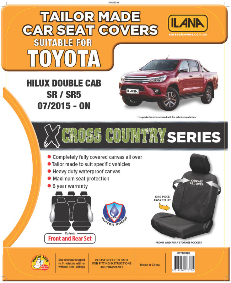 Toyota Hilux Dual Cab (2015-2025) - Cross Country Canvas Seat Covers - Image 6