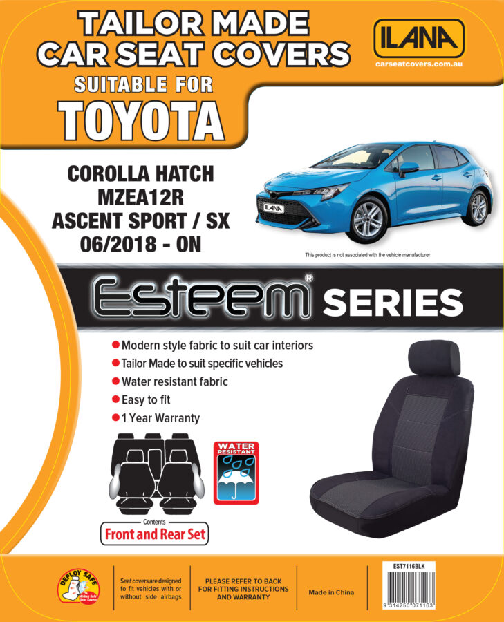 Toyota Corolla Hatch (2018-Current) - Esteem Fabric Seat Covers - Image 7