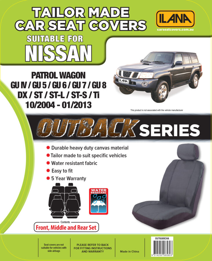Nissan Patrol Y61 (2004-2013) - Outback Canvas Seat Covers - Image 8