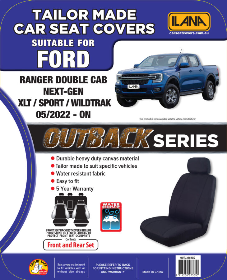 Ford Ranger PY (2022-Current) - Outback Canvas Seat Covers - Image 7