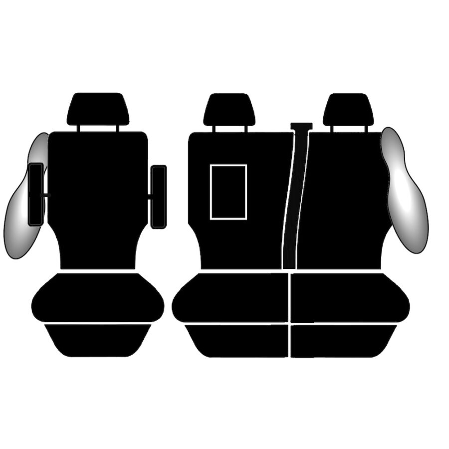 Renault Trafic X82 Crew Van (2015-Current) - Outback Canvas Seat Covers - Image 5