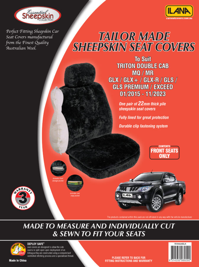 Mitsubishi Triton MQ/MR (2015-2023) - Sheepskin Seat Covers - Image 5
