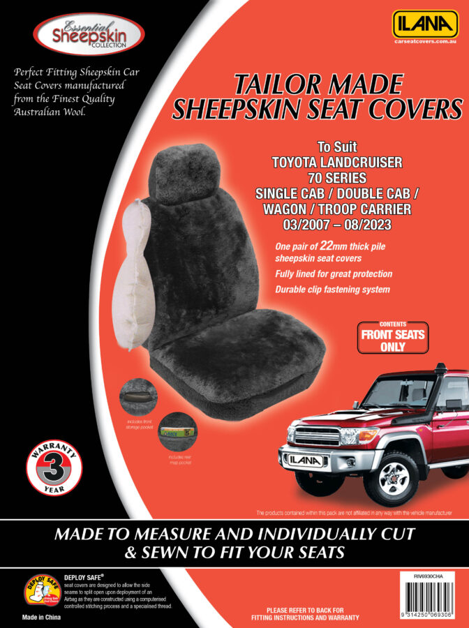 Toyota Landcruiser 70 Series (2007-2023) - Sheepskin Seat Covers - Image 5