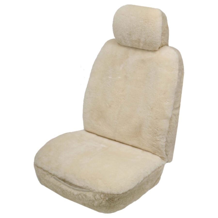 Sheepskin Seat Covers (Universal Front Pair) - Ilana Snowy Fleece - Image 6