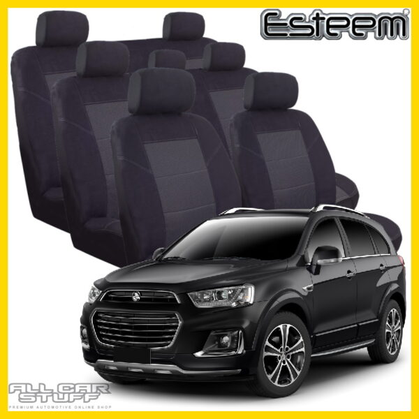 Holden Captiva Seat Covers Black Esteem